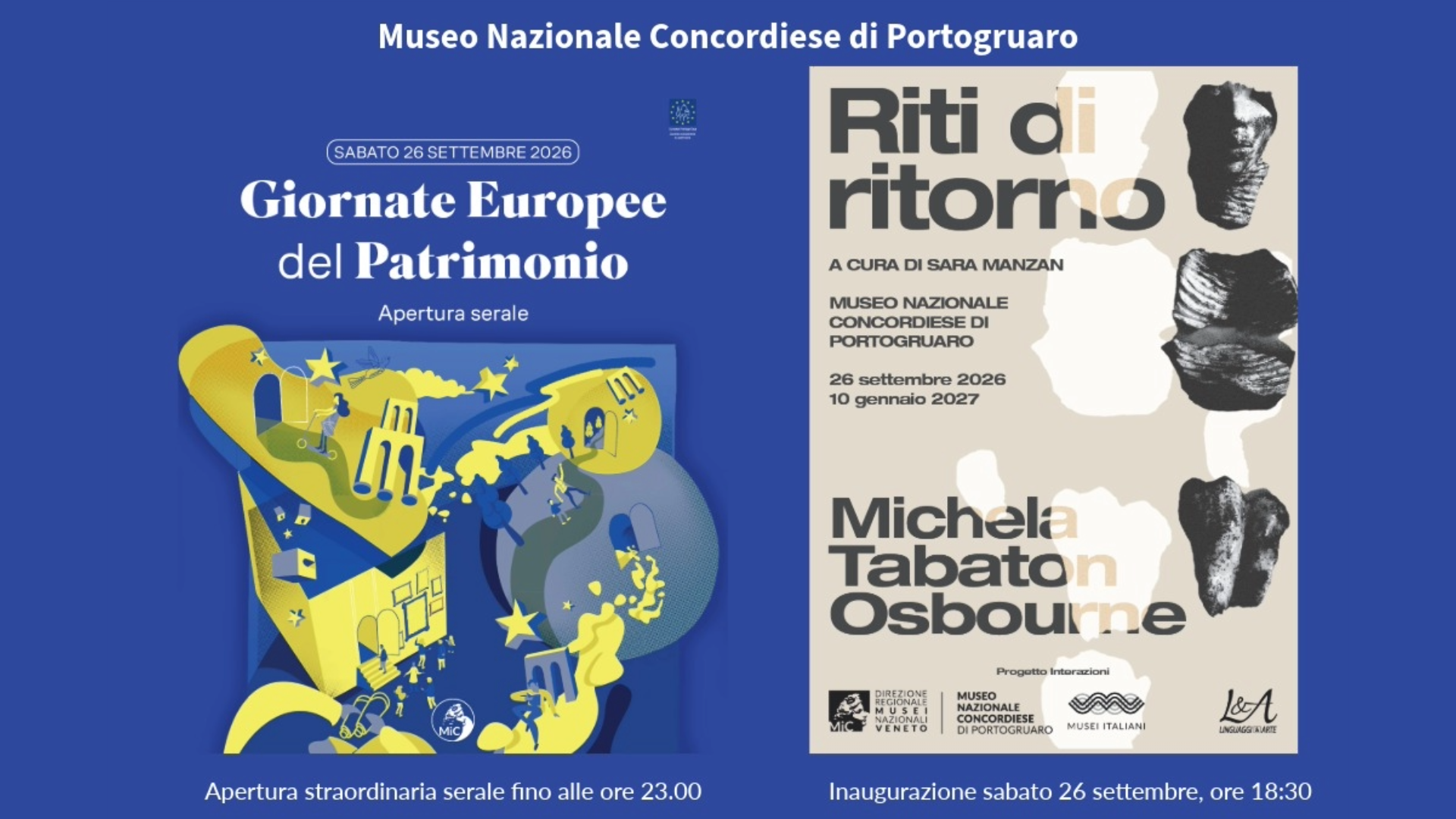 Inaugurazione mostra Riti di ritorno l GEP 2026 | Museo Nazionale Concordiese di Portogruaro